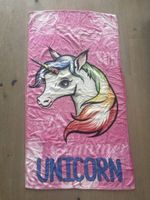 Badetuch rosa mit Einhorn-Motiv Sommer 