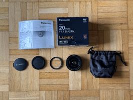 Panasonic Lumix G 20mm F1.7 II ASPH Objektiv neuwertig