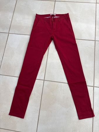 Bruno Lioni Hose, Grösse 34, Weinrot - NEU!