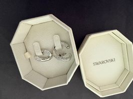 Swarovski Ohrringe, neuwertig, Originalverpackung, Silber!