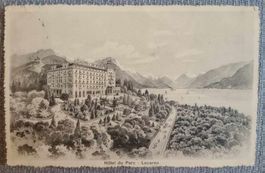 Cartolina / carte postale - Locarno / Hotel du Parc 1918