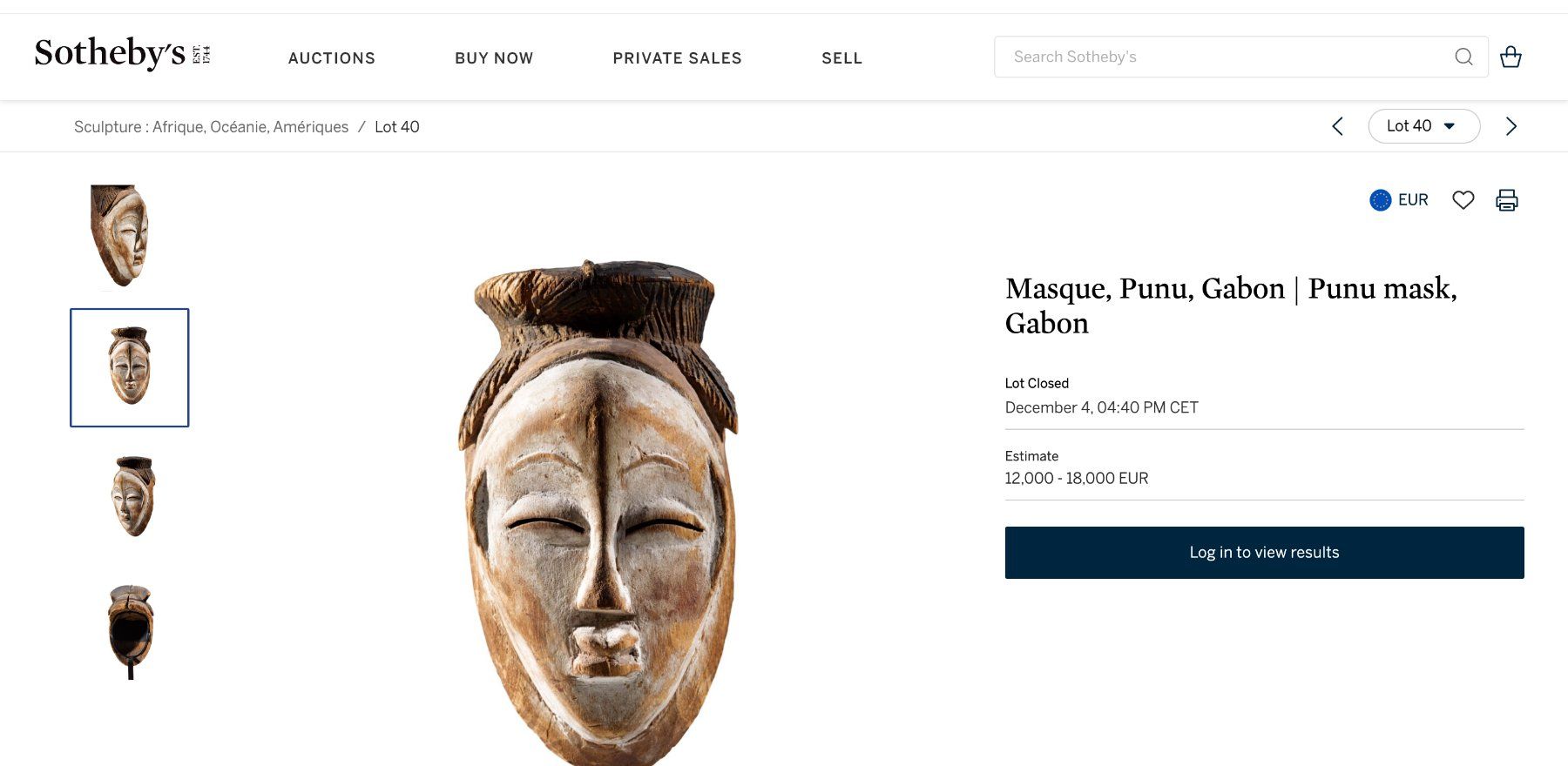 Internationale Kunst: 🛖 Magnificent Punu Gabon 4 heads mask 19-20 century 🛖 – Gebraucht aus Morges von 4WLS 9