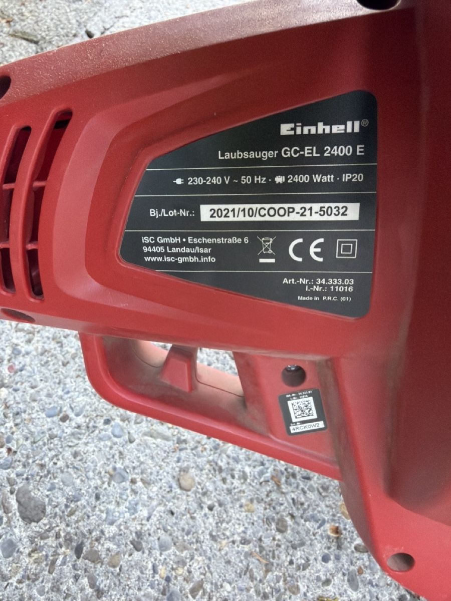 Einhell Soffiatori & Aspiratori per foglie: Einhell Leaf Vacuum Cleaner - Clear Your Yard! – Usato da Luzern venduto da M_Az 2