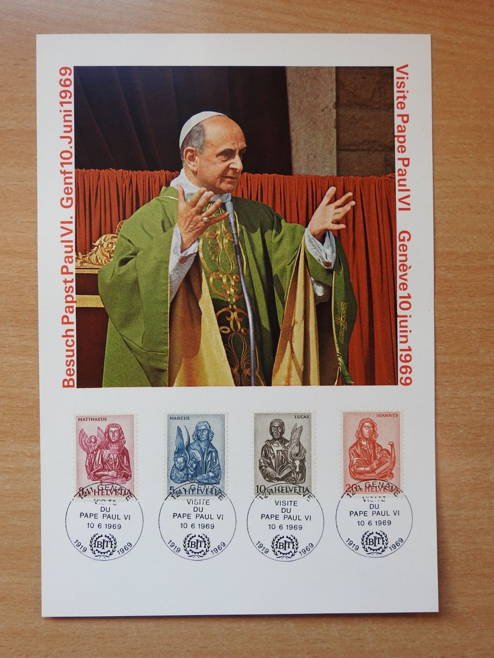 Tutti i francobolli: Besuch Papst Paul VI. Genf 1969 – Usato da Rain venduto da Sterne13