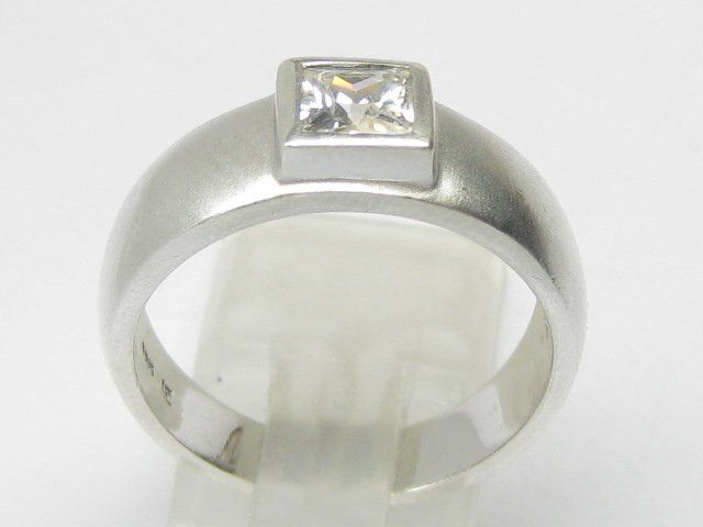Anelli: Ring Silber 925 + MP quadratischer Schmuckstein – Usato da Ermatingen venduto da Decovin