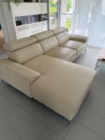 Ecksofa Leder hellbeige, guter Zustand