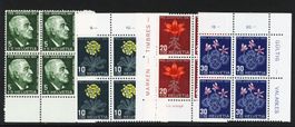 Pro Juventute 1947: Viererblock-Serie,Bogenecken, postfrisch