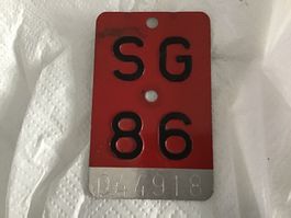 Töffli Nummernschild SG