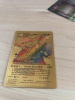 Pokemon Karte Reshiram Charizard GX Gold 270 HP guter Zustan