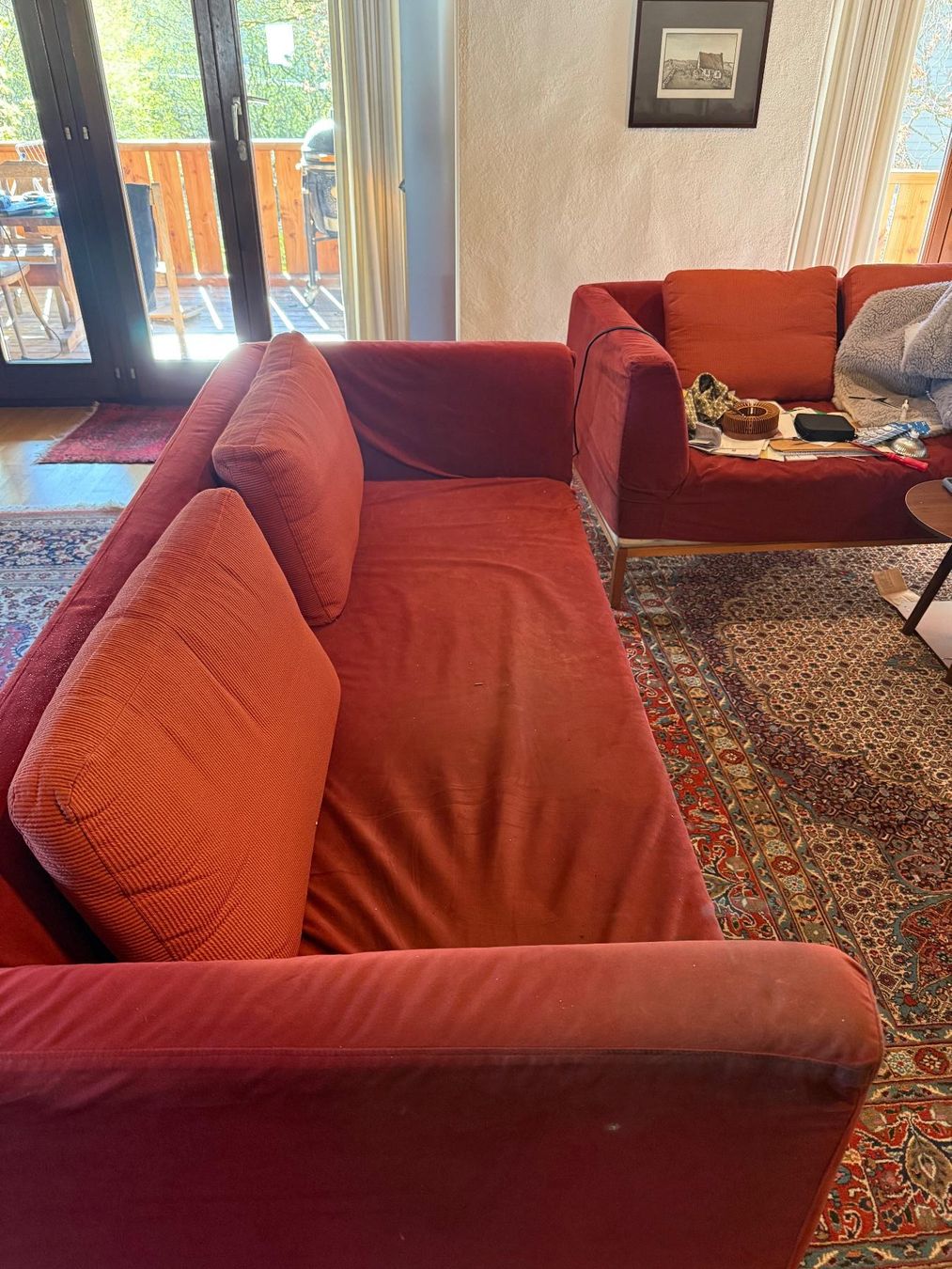 Sofas: Rotes Team7 Sofa 2.5- 3 Sitzer Alcantara – Gebraucht aus Lupsingen von Seppl02