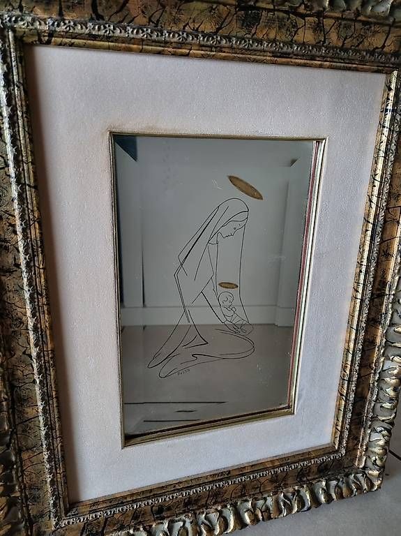 Tableaux: Specchio con disegno Madonna con  – D'occasion à Torricella par mar_ll52 1