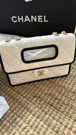 NEW Chanel Bag White Quilted Classic Design Timeless Style