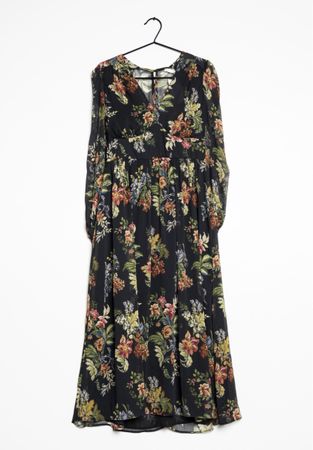 Mango Floral Maxi Dress - Elegant Style, Size Medium