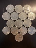 France, lot 15 X 1 FF 1960-1991 Nickel 