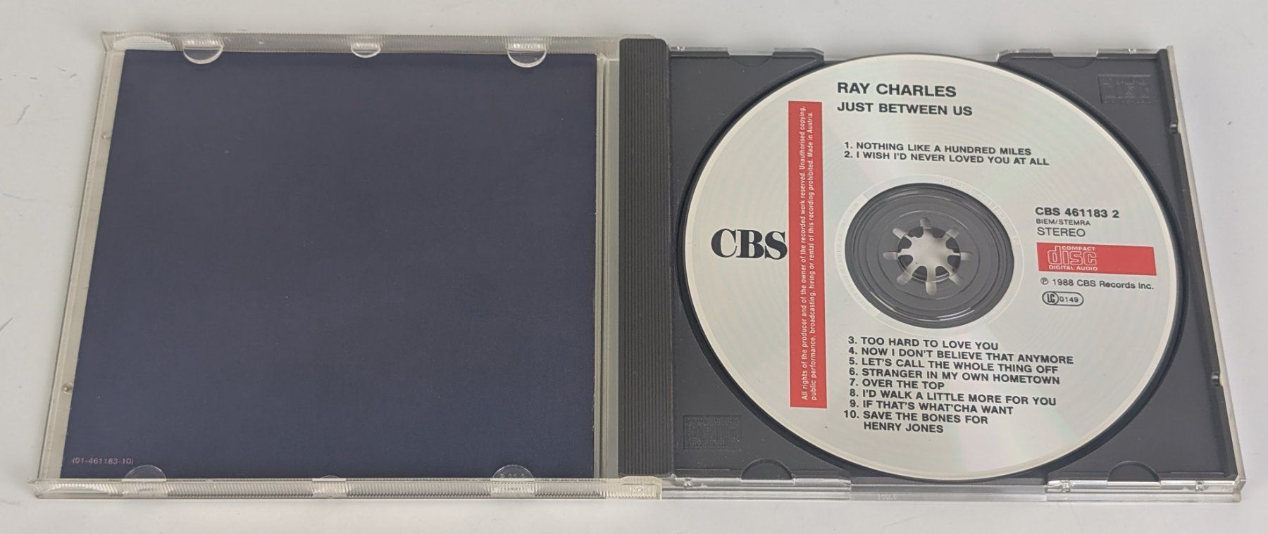 CDs: Ray Charles CD - Just Between Us - Top! 461183 2 – D'occasion à Zürich par 1.Simon 2