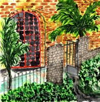 Aquarell: Im Hotel