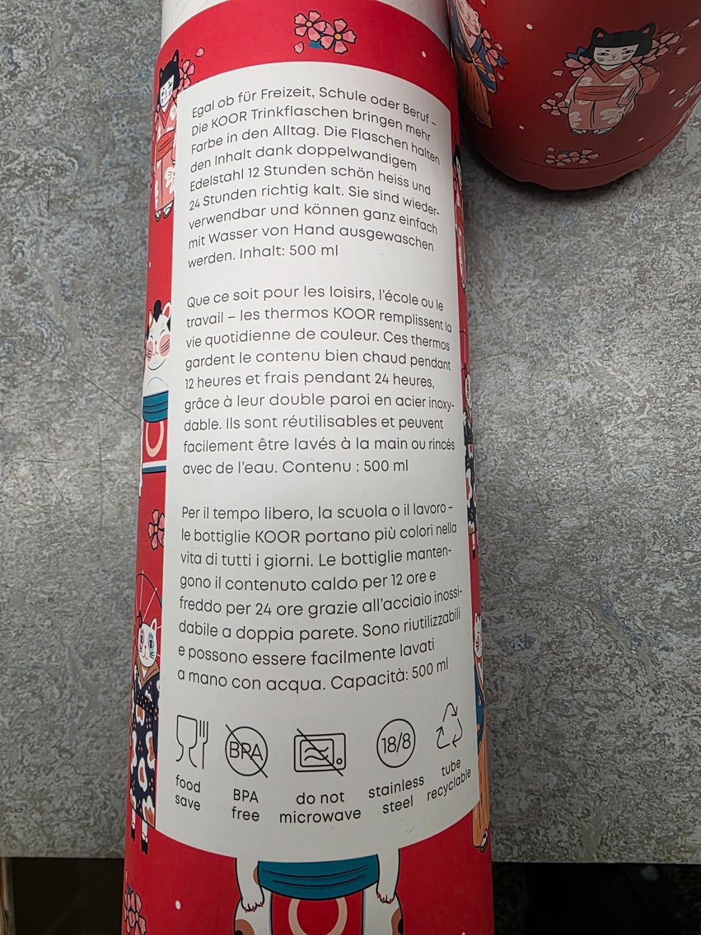 Borracce & Thermos: Koor Trinkflasche – Nuovo e nell'imballaggio originale da Lostorf venduto da rubileo 2