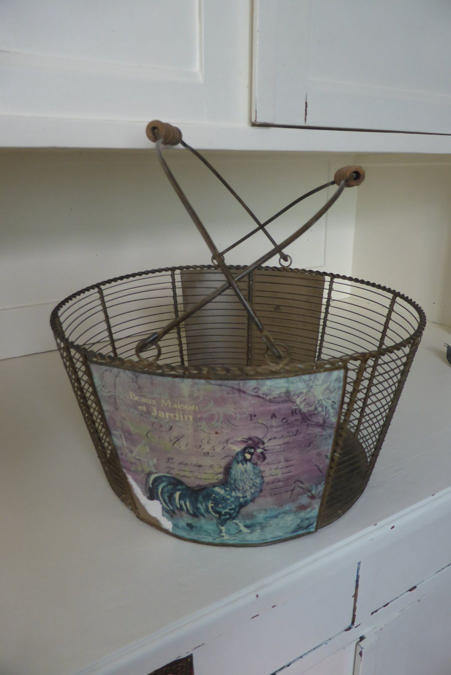 Altro per la casa: Vintage - Drahtkorb mit Holzhenkel - Blumenkorb - Dekokorb – Usato da Brunnadern venduto da vapiano