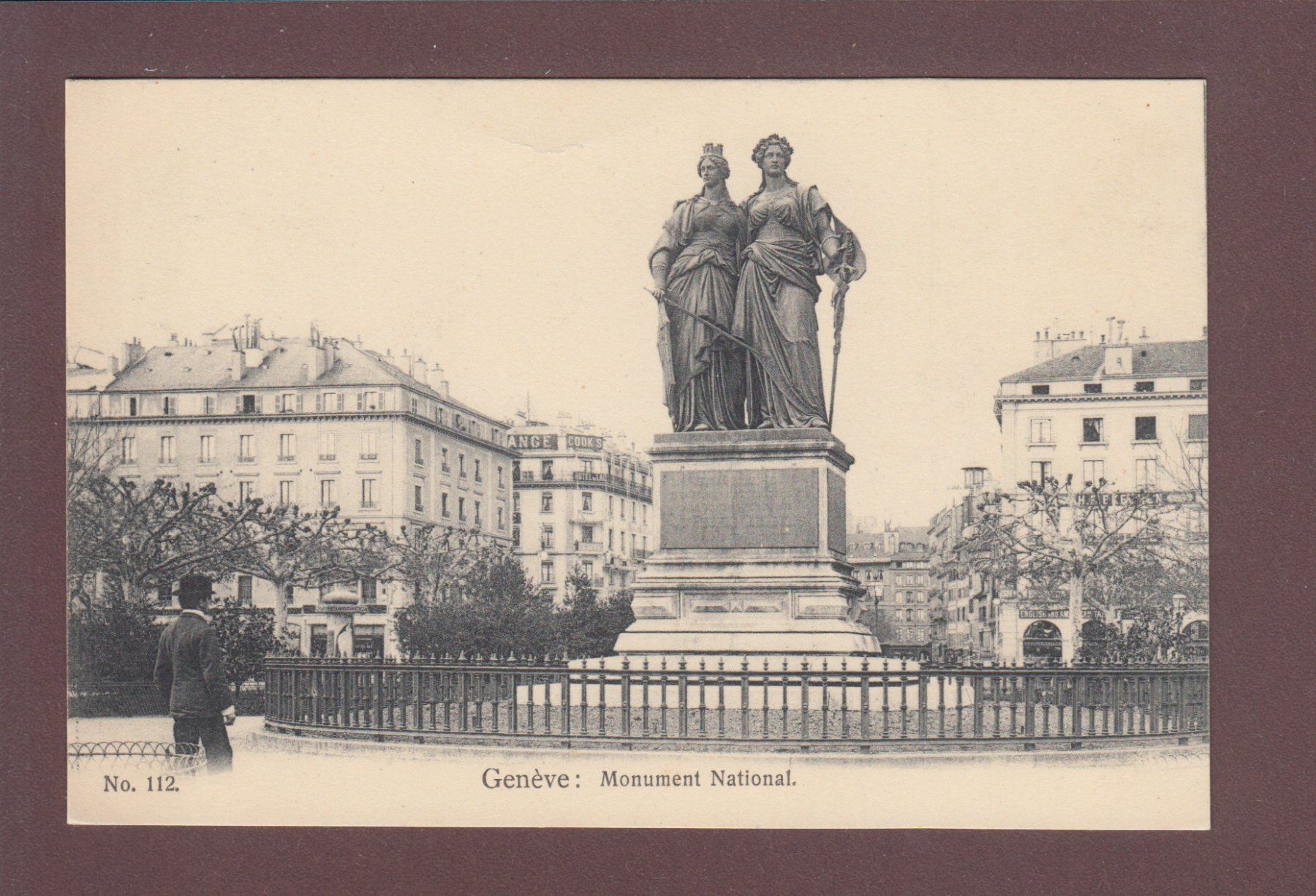 Cartoline postali: GENEVE - Monument National – Usato da Pully venduto da nicecards
