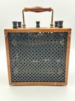 Antikes Drehstrom-Prüfgerät Messgerät Holzgehäuse Vintage