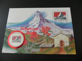 Uganda 1000 Shillings 1996 - Matterhorn - Münzbrief