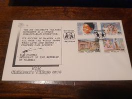 Rare enveloppe philatélique SOS Villages d'Enfants, Namibie