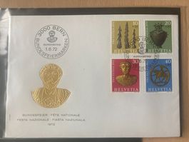 CH 1972 Ersttagsbrief Satz Pro Patria Archäologie