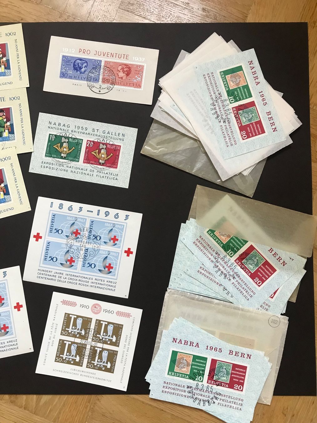 Alle Briefmarken: Gemischtes Blocklot ab 1937. ET – Gebraucht aus stäfa von brandy66 2