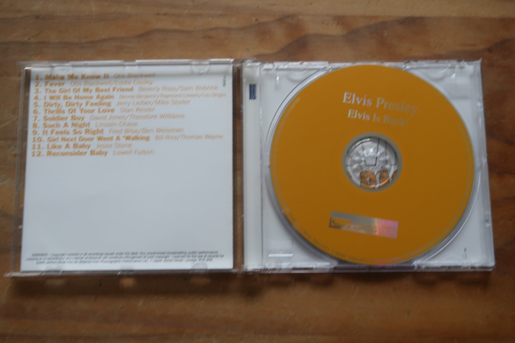 CD: ELVIS PRESLEY - IS BACK - CD – Nuovo e nell'imballaggio originale da Basel venduto da Patiscat 4