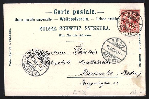 Cartoline postali: Litho Bern, Hotel Löwen / du Lion, Teil – Usato da Berlin venduto da bartko-reher 1