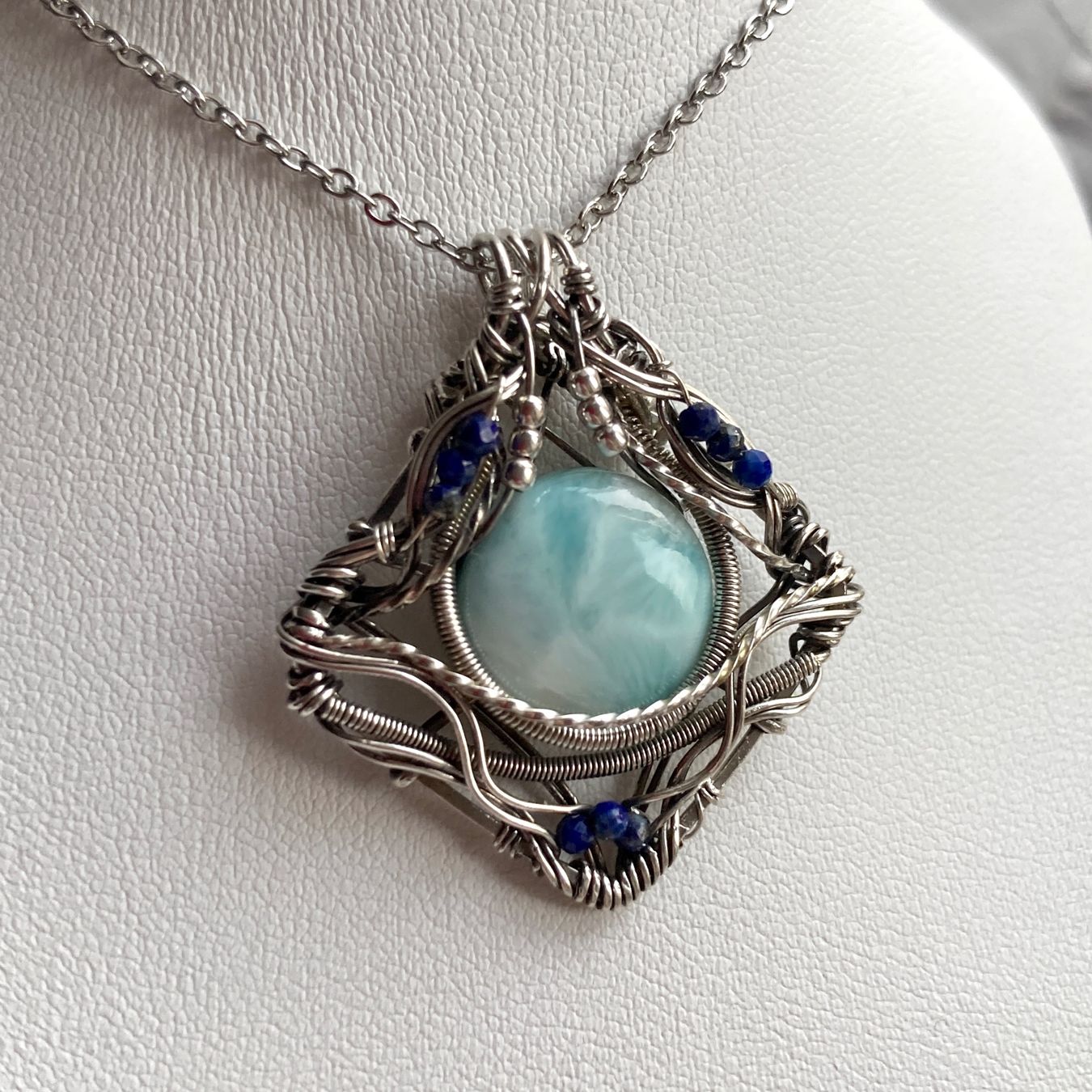 Catenine: Larimar Halskette in Silber 925 – Nuovo (secondo la descrizione) da Solothurn venduto da Kiki_Di 4