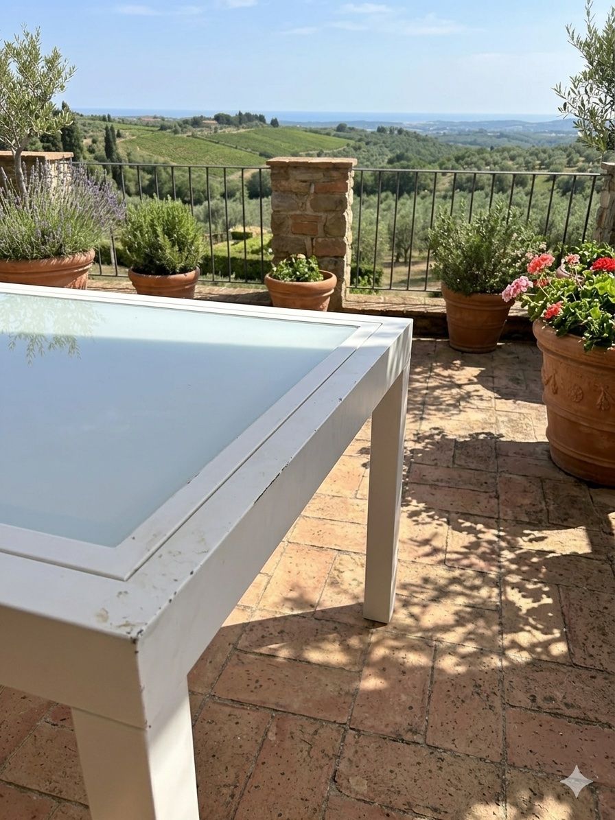 Tavoli: Gartentisch mit Glasplatte. – Usato da Gams venduto da dan_6xsn 1