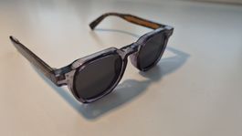 Sonnenbrille 3 Nieten schwarz - braun