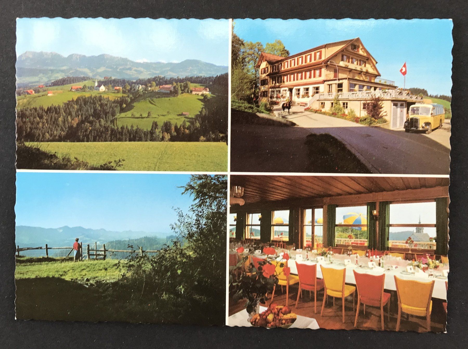 Ansichtskarten: ANSICHTSKARTE HOTEL KREUZ MENSBERG LU – Gebraucht aus Ostermundigen von wini63