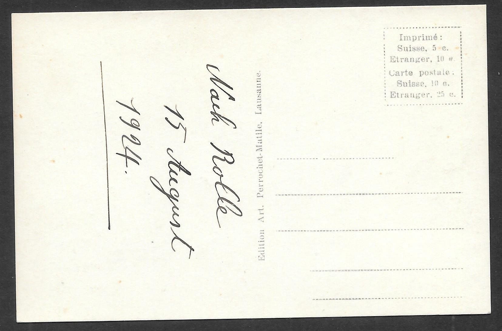 Cartoline postali: Rolle La Gare / Bahnhof mit Dampfzug – Usato da Olten venduto da clotaldi 1
