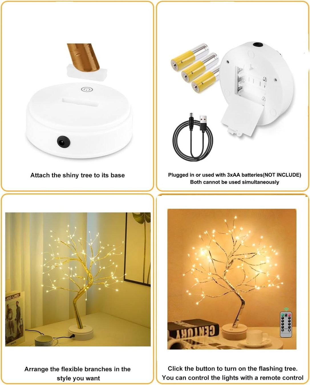 Lampen: LED Lichterbaum 108 LEDs 8 Modi dimmbar USB Batterie – Neu und originalverpackt aus St. Gallen von VerkaufsMaus50 5
