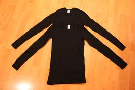 2 schwarze Langarm Unterhemden 176  von Sanetta NEU