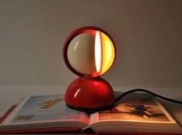 Lampe de chevet rouge design Artemide Eclisse neuve