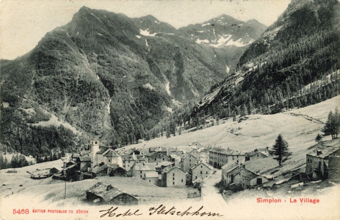 Ansichtskarten: Simplon - Dorf, -Hospiz & -See  VS  -   5  diverse Karten – Gebraucht aus Brig von Valcards54