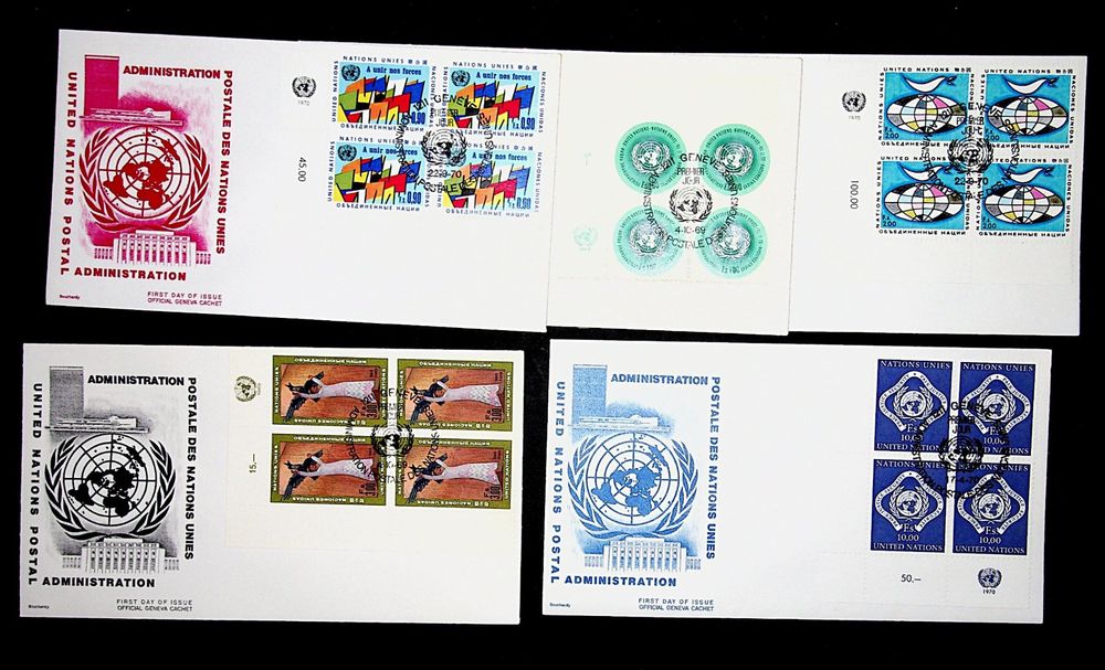 ONU GENEVE 9 FDC BLOCS DE 4 DE 1969 /L818 | Kaufen auf Ricardo