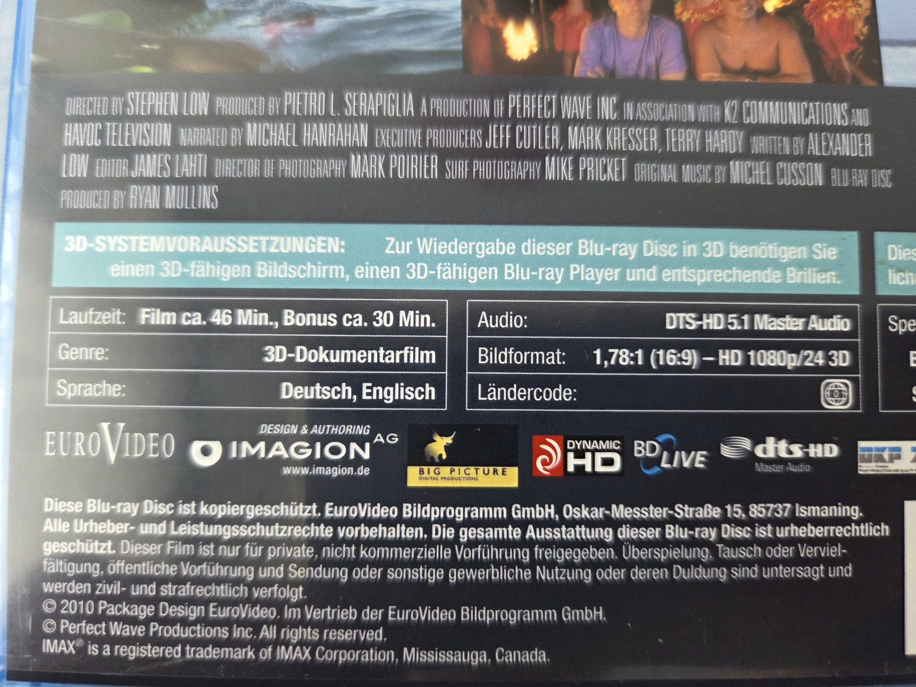 Tutti i DVDs: The Ultimate Wave Tahiti 3D - Blu-ray – Usato da Carouge GE venduto da Franllo 2