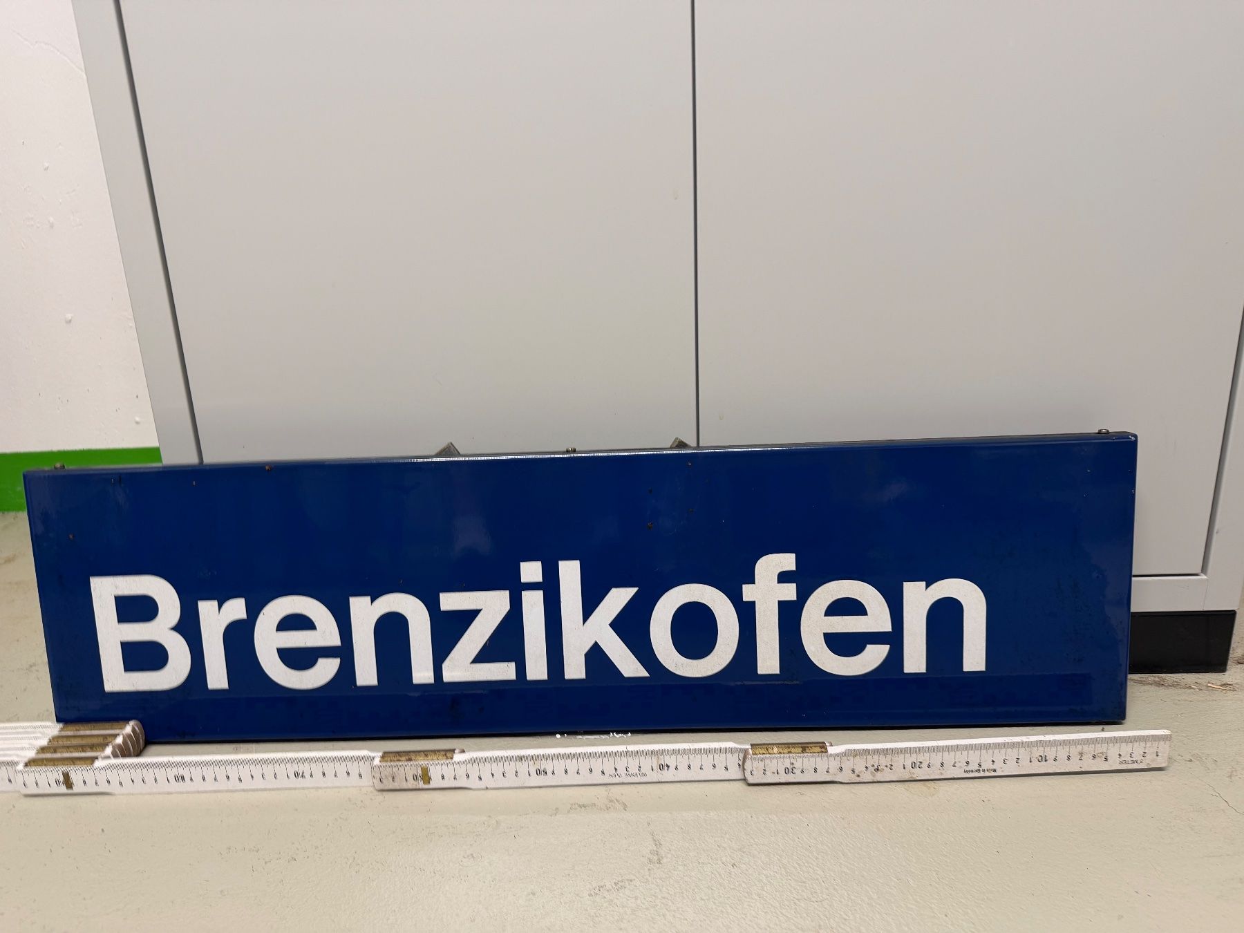 SBB/CFF/FFS Insegne: Emaille SBB Ortschaft Schild Brenzikofen – Usato da Burgdorf venduto da lea_99hp 1
