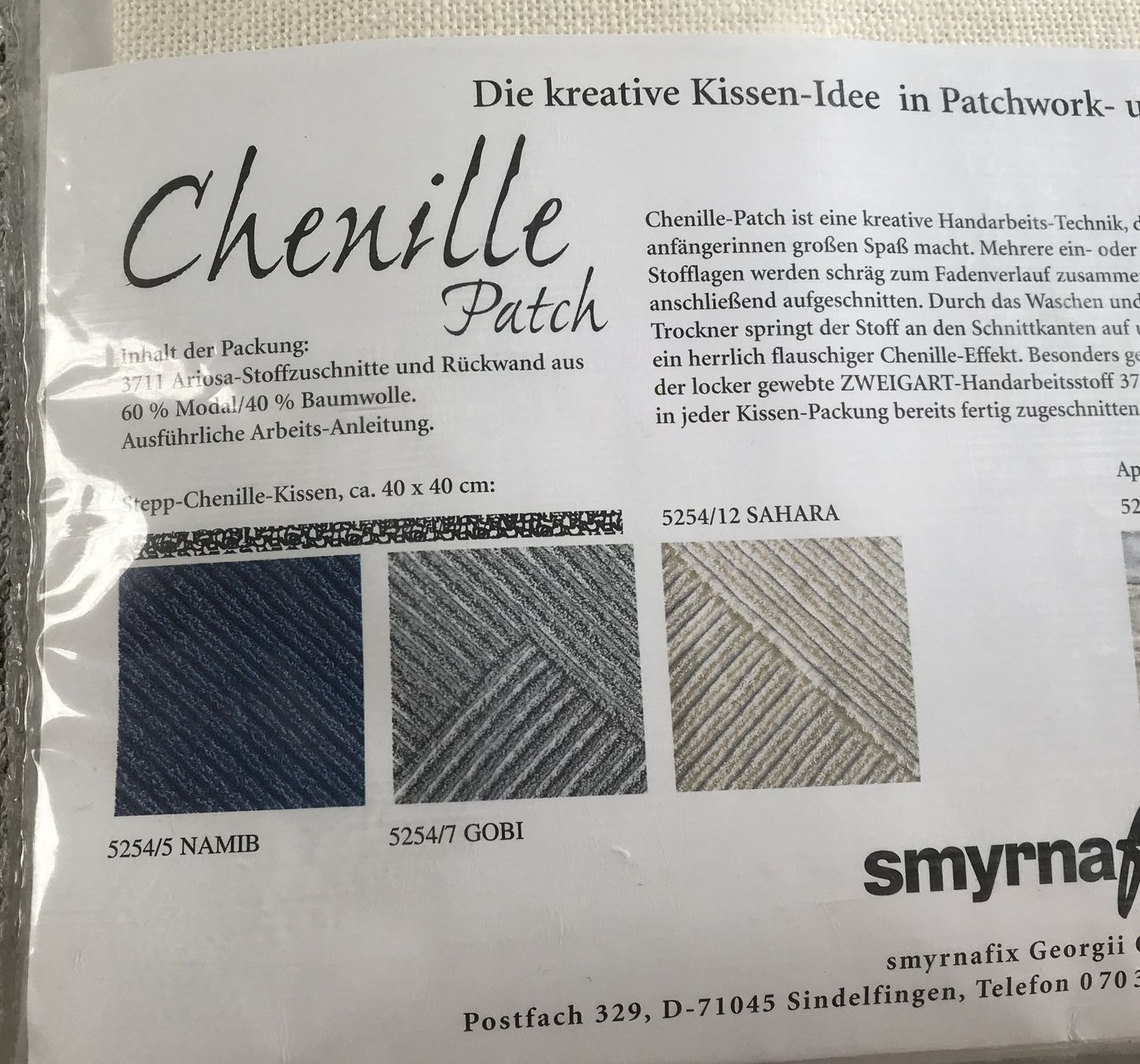 Kit bricolage: PATCHWORK CHENILLE PATCH NEU & ORIGINALVERPACKT – Nuovo e nell'imballaggio originale da Ostermundigen venduto da wini63 5