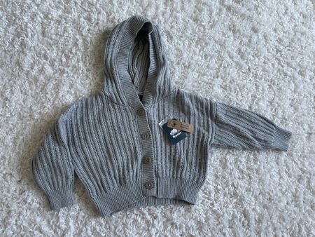 Cardigan à capuche pour bébé Roots gris taille L 12-18 mois