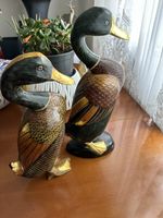 Ostern 🐣 Dekoration 2 grosse Exstravagante Enten 🦆 Pärchen