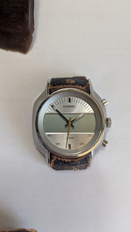 Vintage Diesel Edelstahl Uhr 2