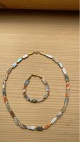 Elegantes Schmuckset: Perlenkette & Armband Muschelschale