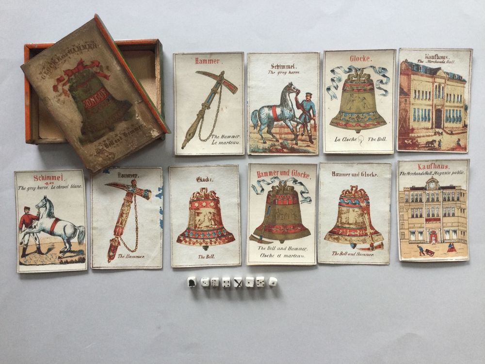 Ancien Jeu Du Cheval Blanc – Glocke Und Hammer – J.W.S. & S. Bavaria – Carton