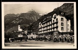 AK Flüelen, Hotel Adler und Kirche