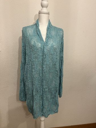 Sommerliche Strickjacke, türkis, Grösse L neuwertig